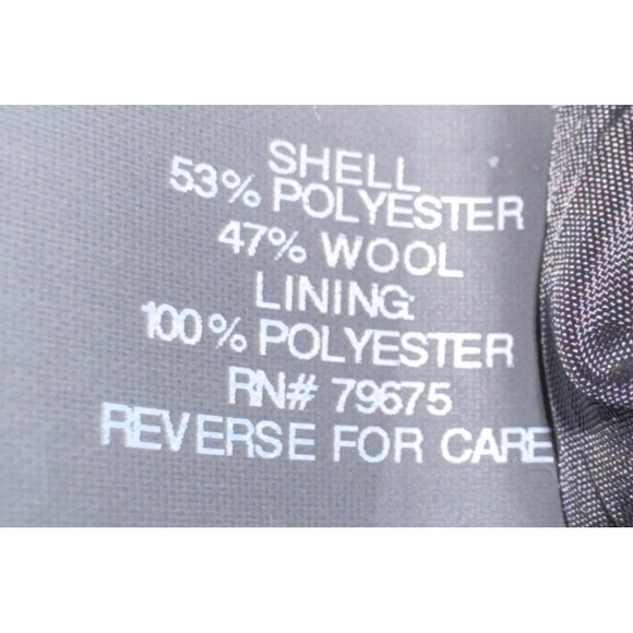 Anne Klein Tweed Wool Blend Mock Neck Coat Jacket Size L Grey Speckled - Picture 9 of 10